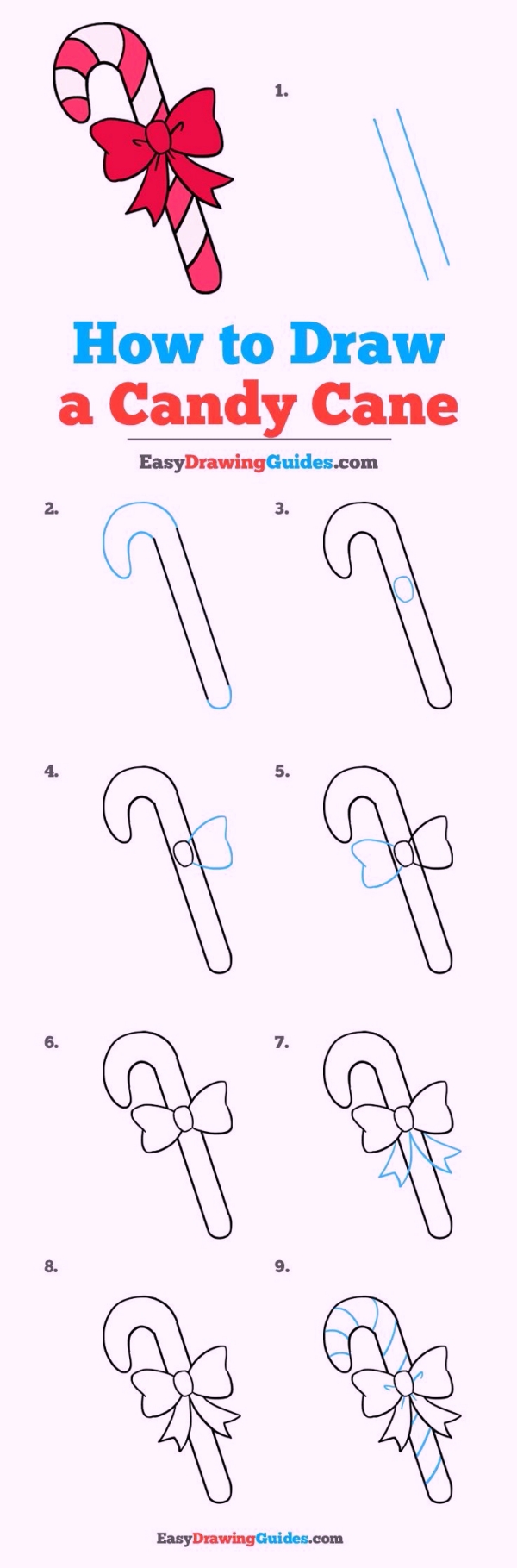 Cool and Simple Drawings Ideas To Kill Time/How to Draw a Candy Cane