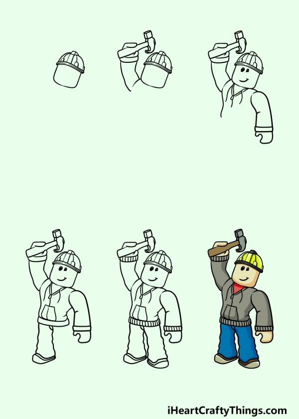Cool and Simple Drawings Ideas To Kill Time/How to Draw a Roblox Character