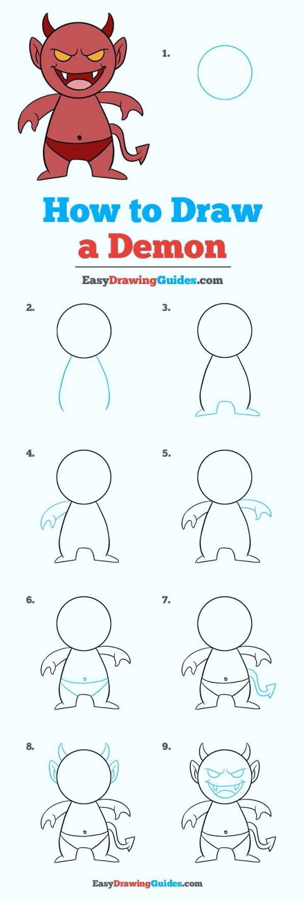 Cool and Simple Drawings Ideas To Kill Time/How to draw a Demon