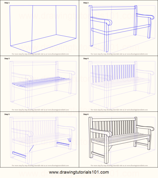 Cool and Simple Drawings Ideas To Kill Time/How to Draw a Bench