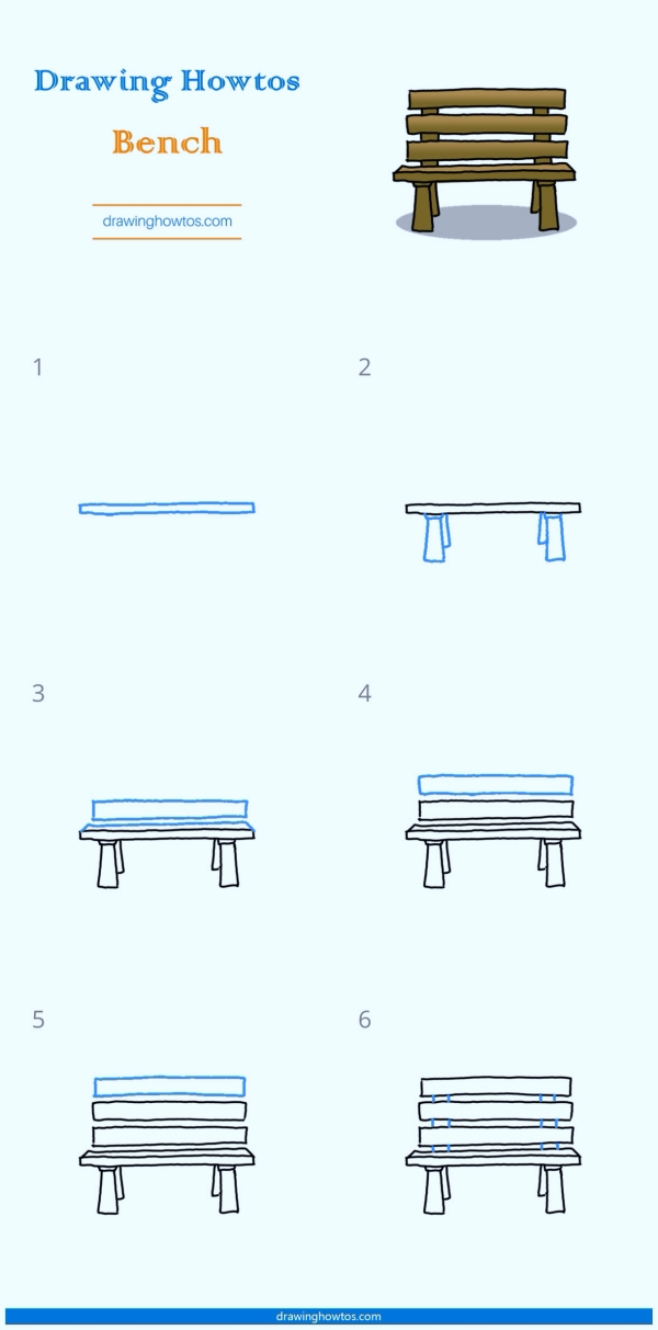 Cool and Simple Drawings Ideas To Kill Time/How to Draw a Bench