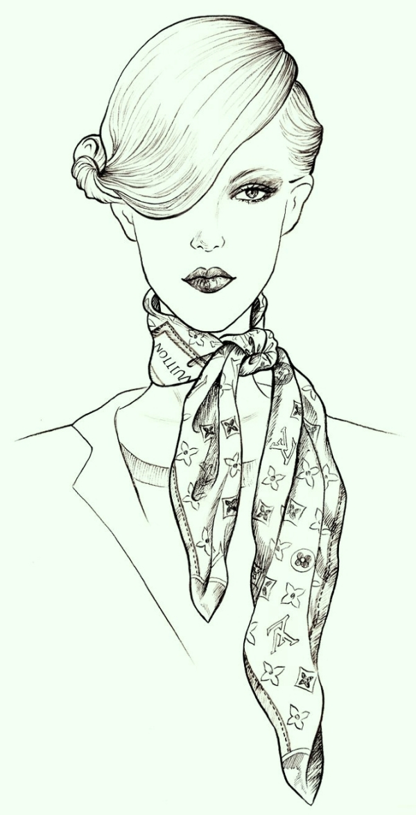Cool and Simple Drawings Ideas To Kill Time/How to Draw a Scarf