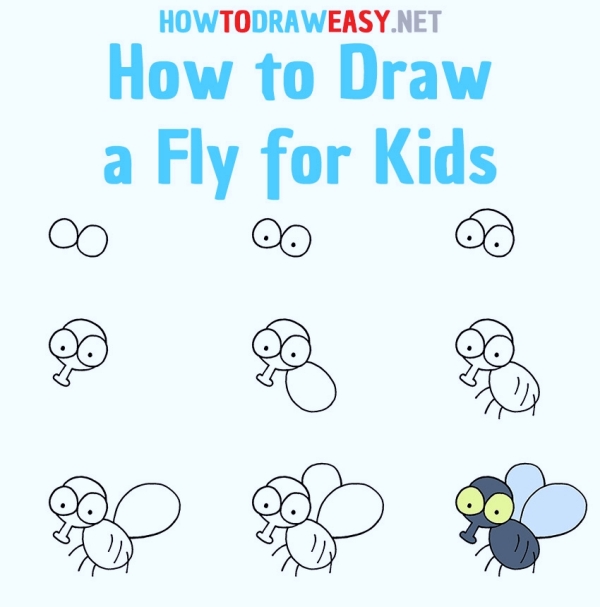 Cool and Simple Drawings Ideas To Kill Time/How to Draw a Fly