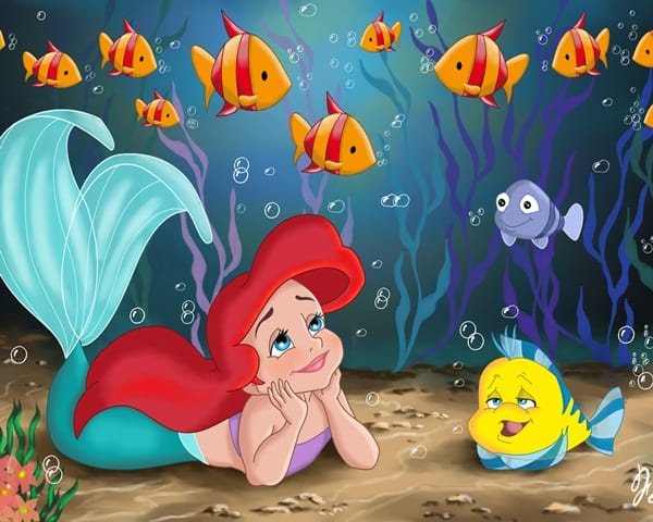 40 Cute Little Mermaid Wallpaper for Desktop