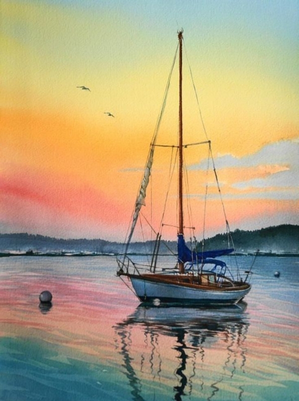 Easy Watercolor Painting Ideas on Canvas