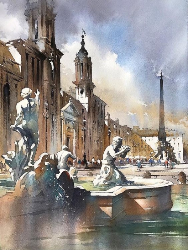 Easy Watercolor Painting Ideas on Canvas