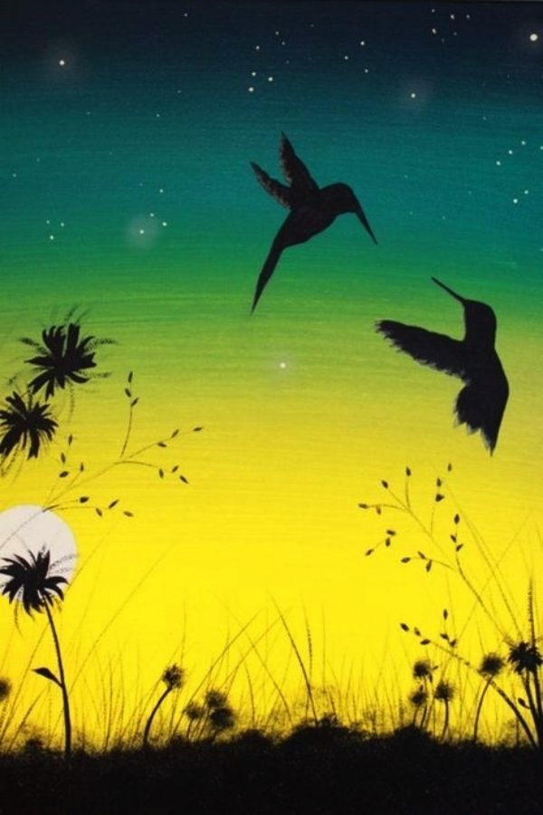 Easy Watercolor Painting Ideas on Canvas