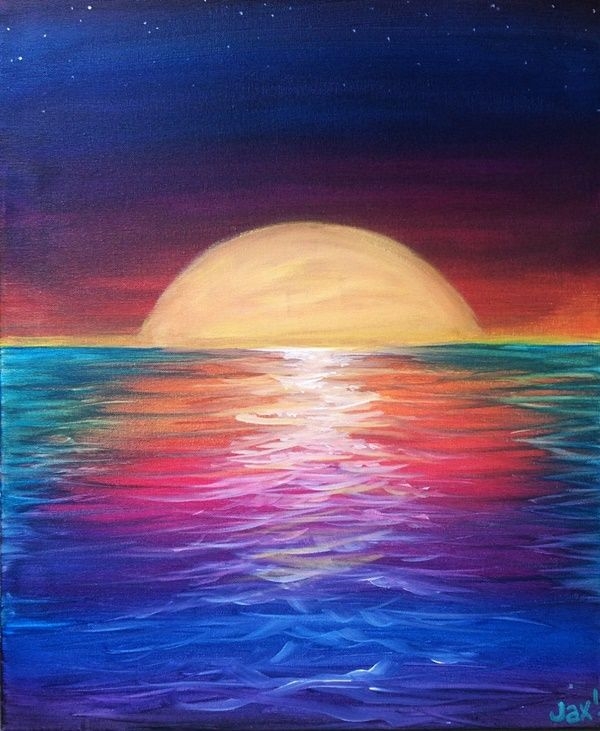 Easy Watercolor Painting Ideas on Canvas