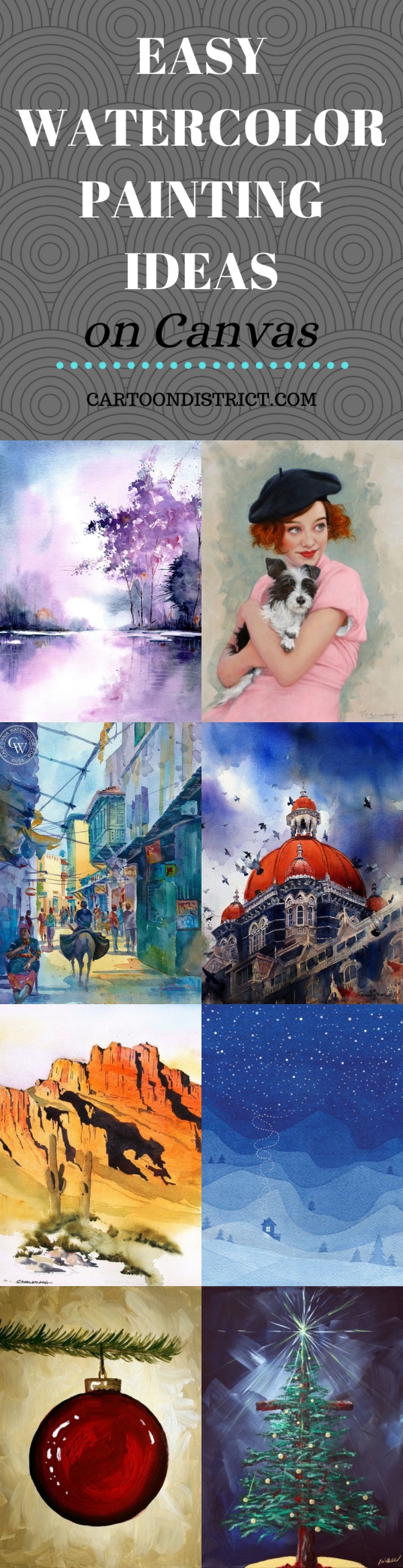 Easy Watercolor Painting Ideas on Canvas
